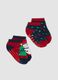 Bipack calze antiscivolo rosse e blu in cotone organico elasticizzato_0