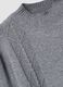 Grey viscose-blend jumper with ribbed high neck, regular fit_1