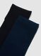 3-pack of long blue socks in stretch organic cotton_1