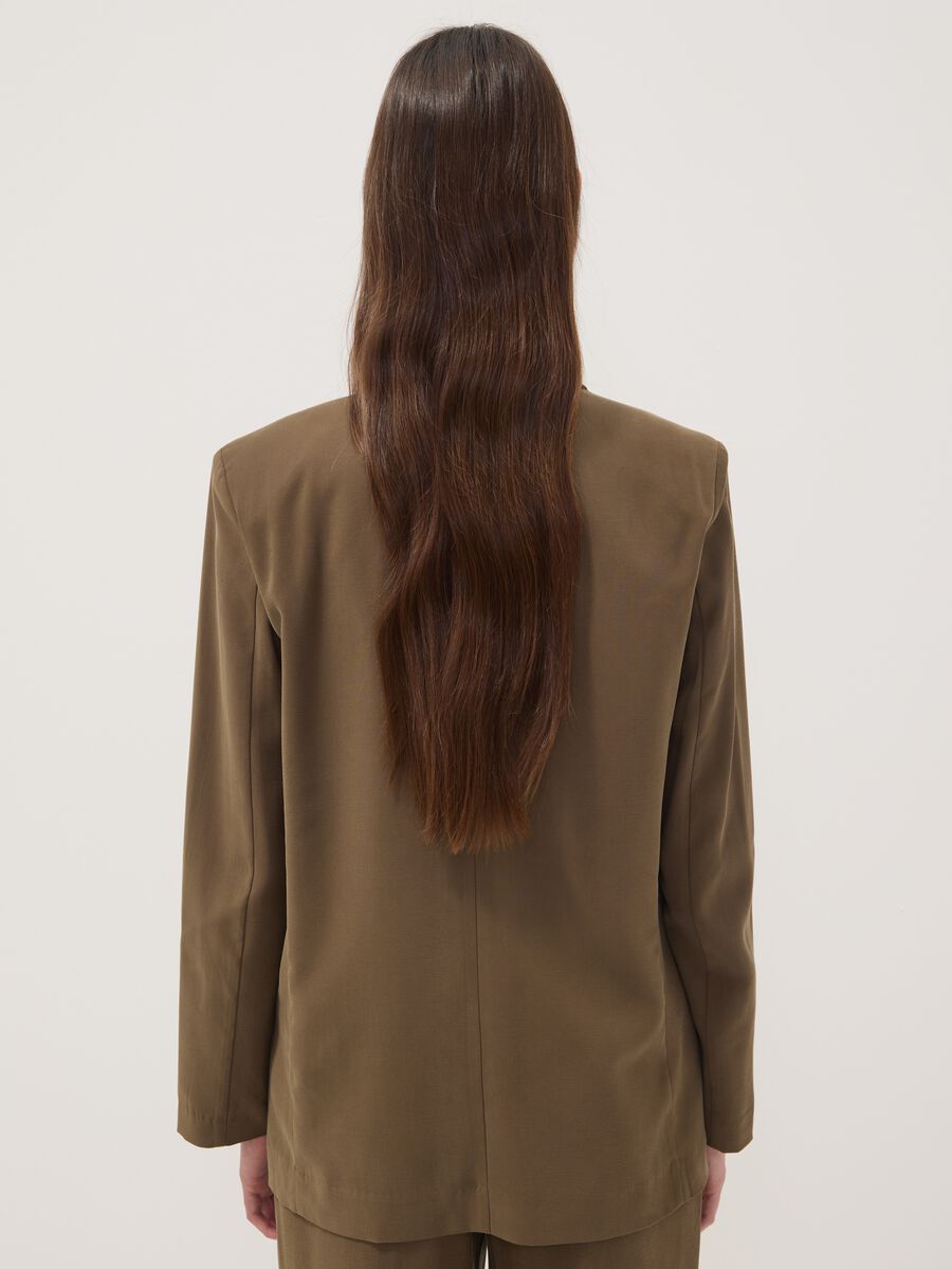 Green regular-fit viscose-blend blazer_3