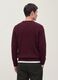 Maglione rosso girocollo in misto cotone e lana_3