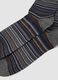 Grey striped long socks in stretch cotton_1