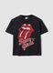 Black pure cotton T-shirt with The Rolling Stones print_4