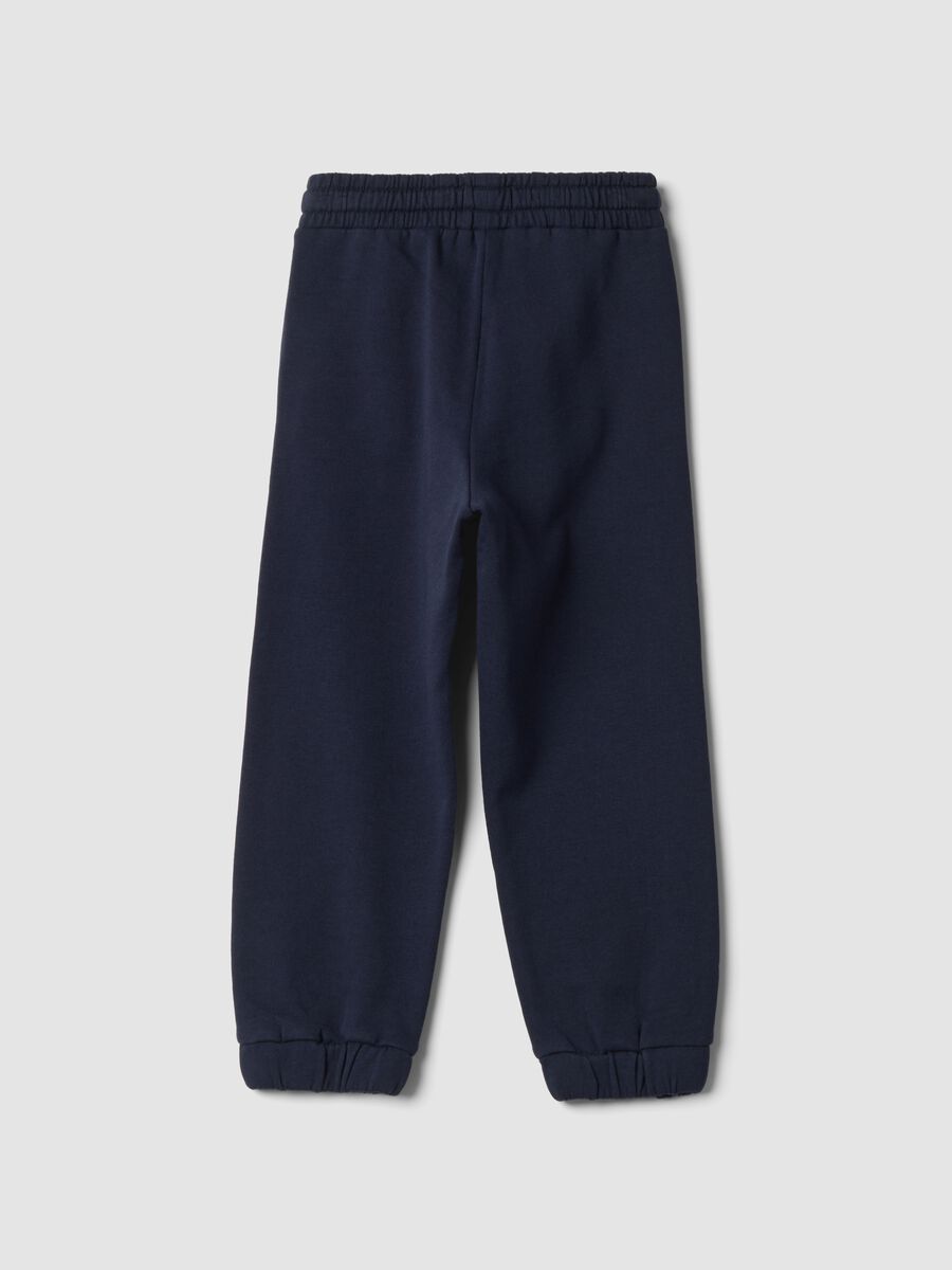 Blue pure cotton jogger trousers_1