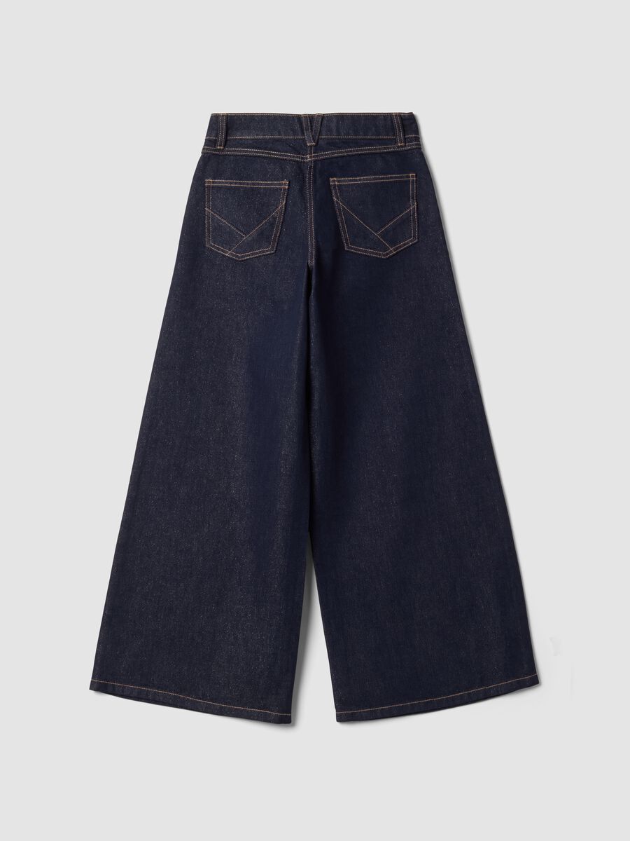 Blue wide-leg jeans in a cotton and lyocell blend_5