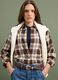 Camicia marrone a quadri in flanella di puro cotone regular fit_0