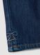 Blue denim wide-leg trousers in cotton and viscose blend for baby girl_3