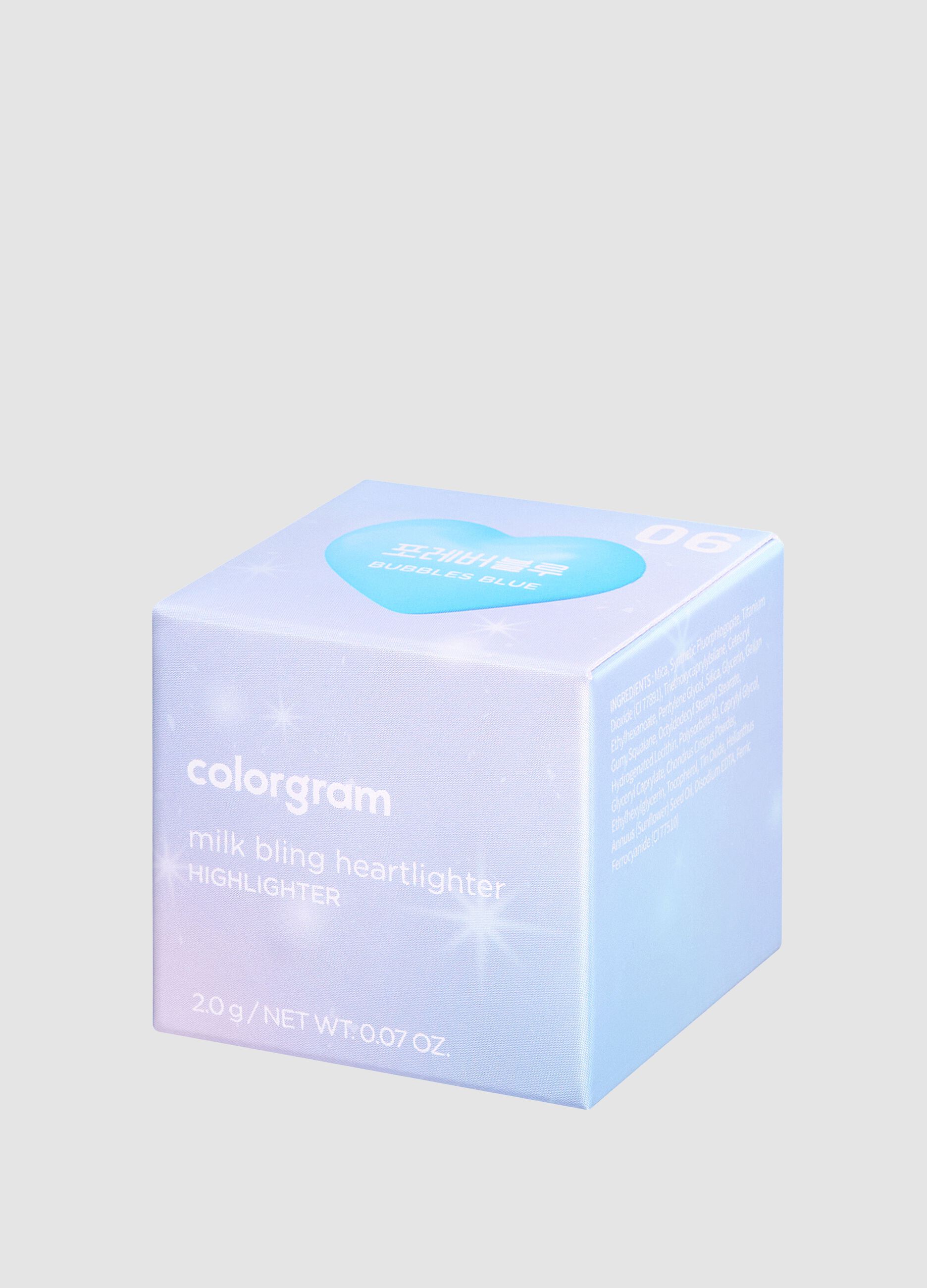 Milk Bling Heartlighter 06 Bubbles Blue 2.2G - Make-up coreano