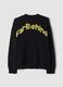Black crew-neck jumper in viscose blend, oversized fit_1