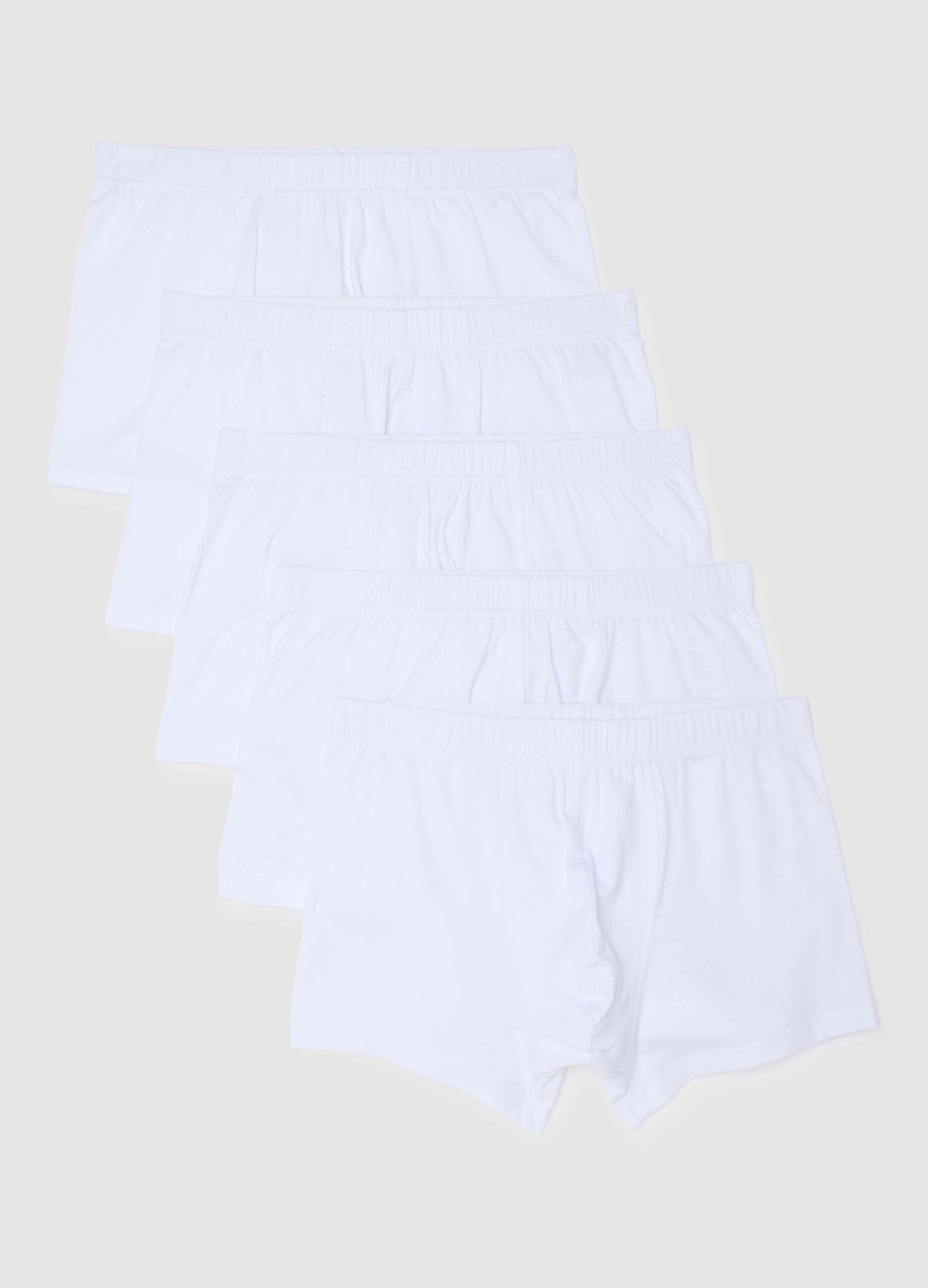 Multipack of white boxer shorts in stretch cotton regular fit