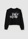 Cropped sweatshirt with foil print_3