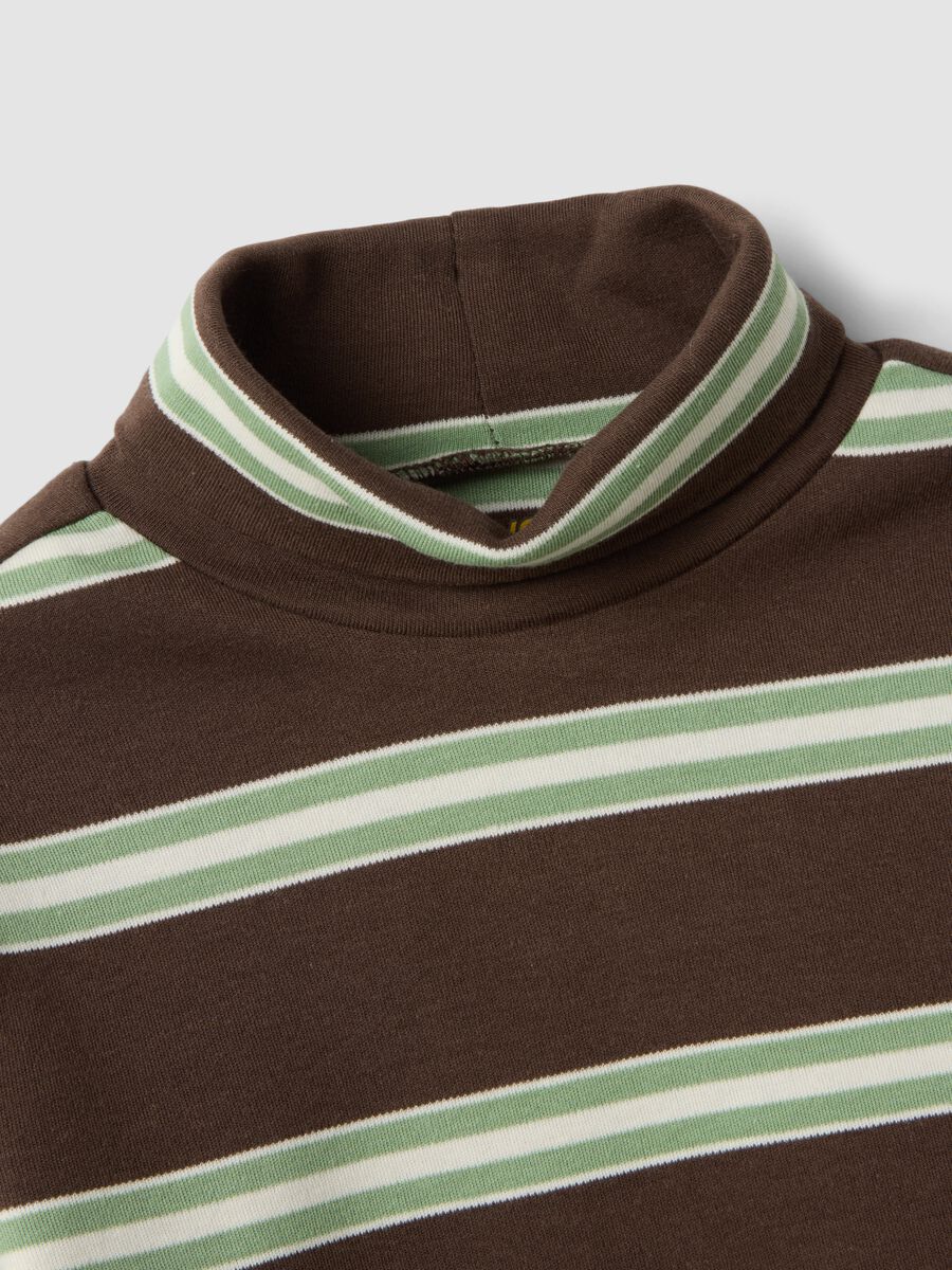 Light brown organic cotton polo-neck T-shirt_3