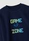 Blue crew-neck pyjamas with video game print trousers_2