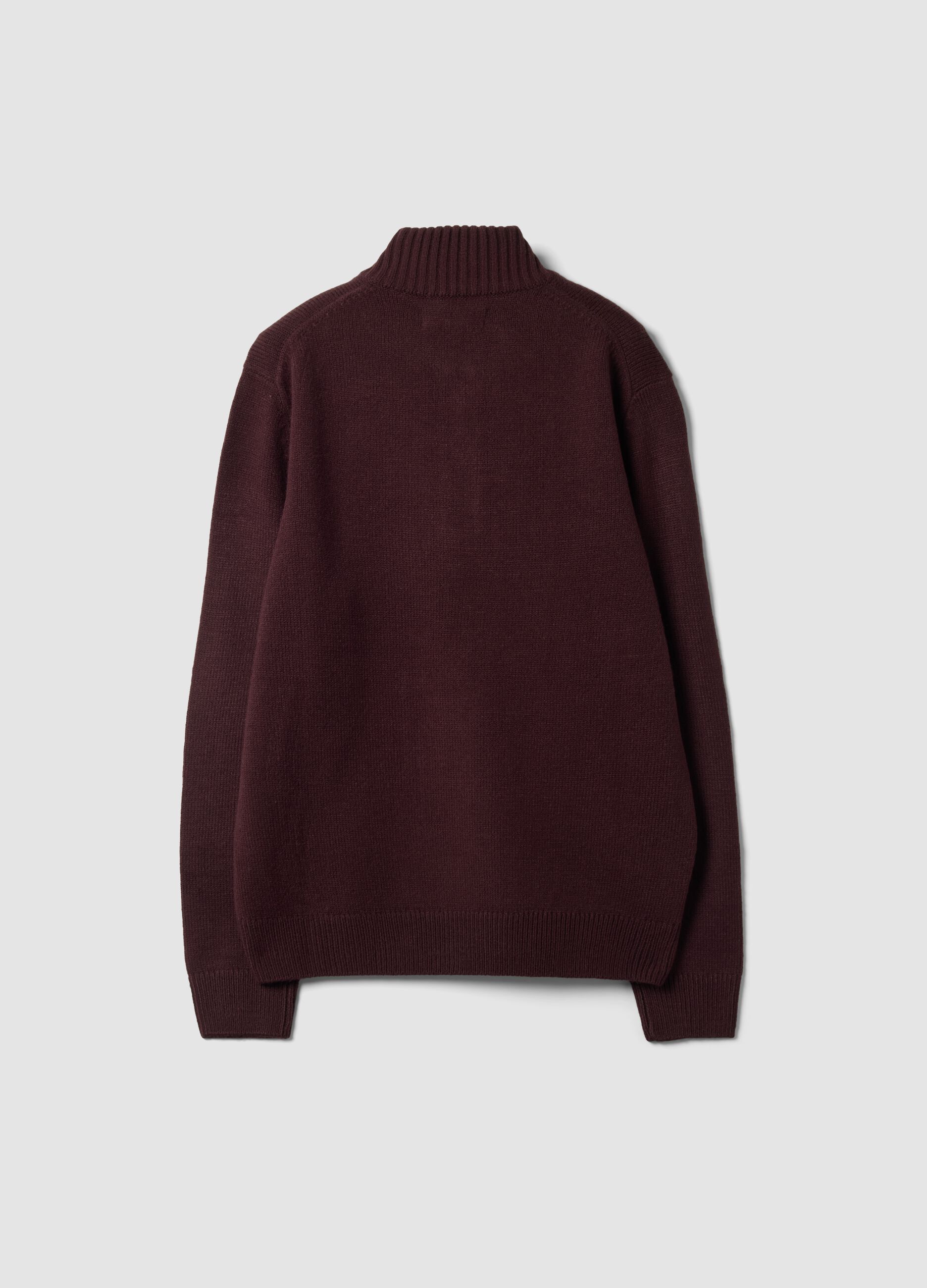 Purple regular-fit long-sleeve half-zip top
