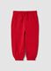 Pantaloni jogger rossi in puro cotone organico_0