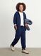 Pantaloni jogger blu in misto cotone organico e viscosa_0
