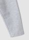Grey slim-fit organic cotton blend leggings for baby girl_3