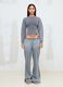 Grey Cropped Shrug Sweatshirt_4