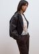 Brown oversized genuine leather biker jacket_0