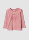 Pink organic cotton crew-neck T-shirt_0