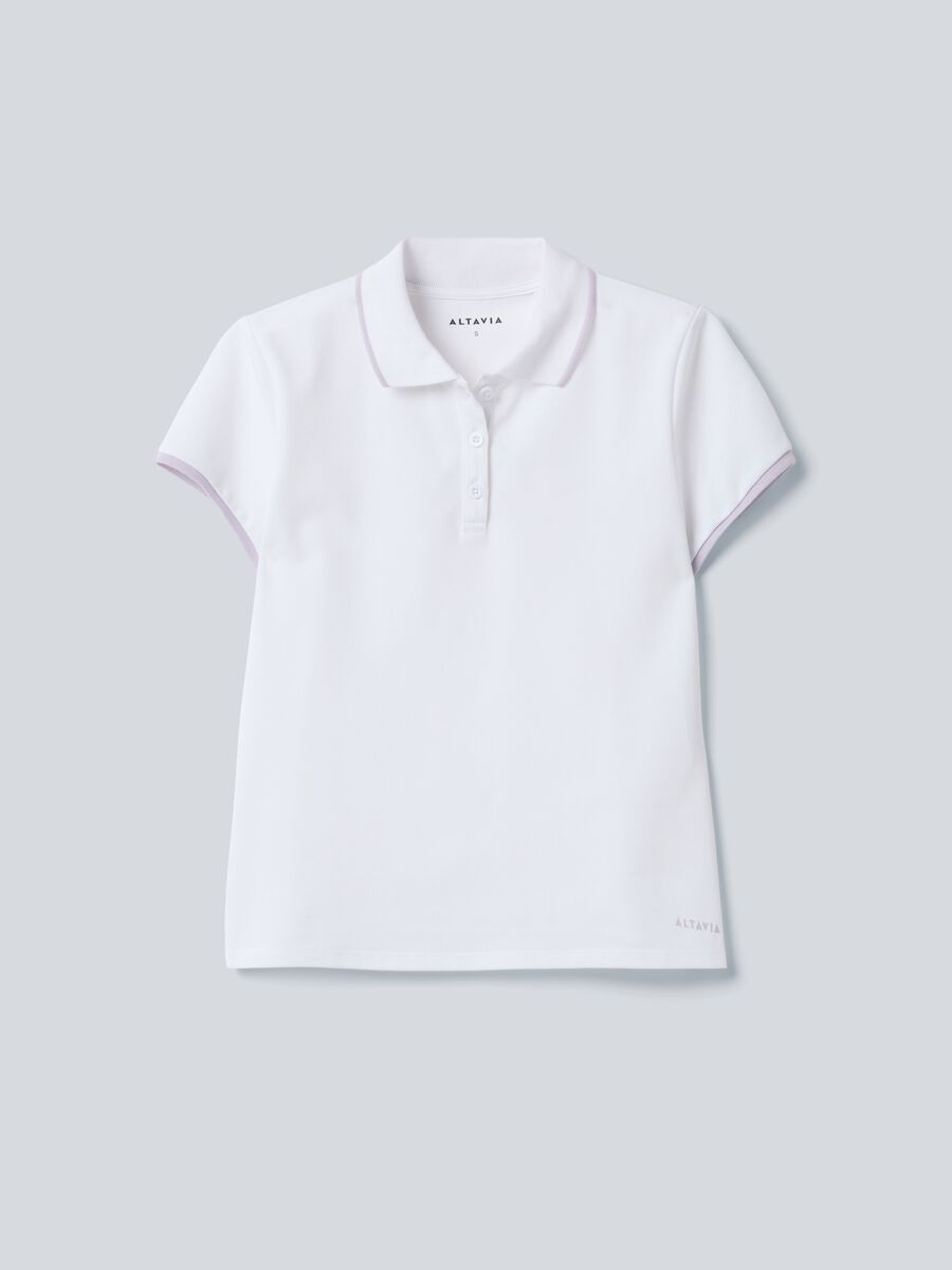 White ALTAVIA COURT sports polo in stretch cotton_4
