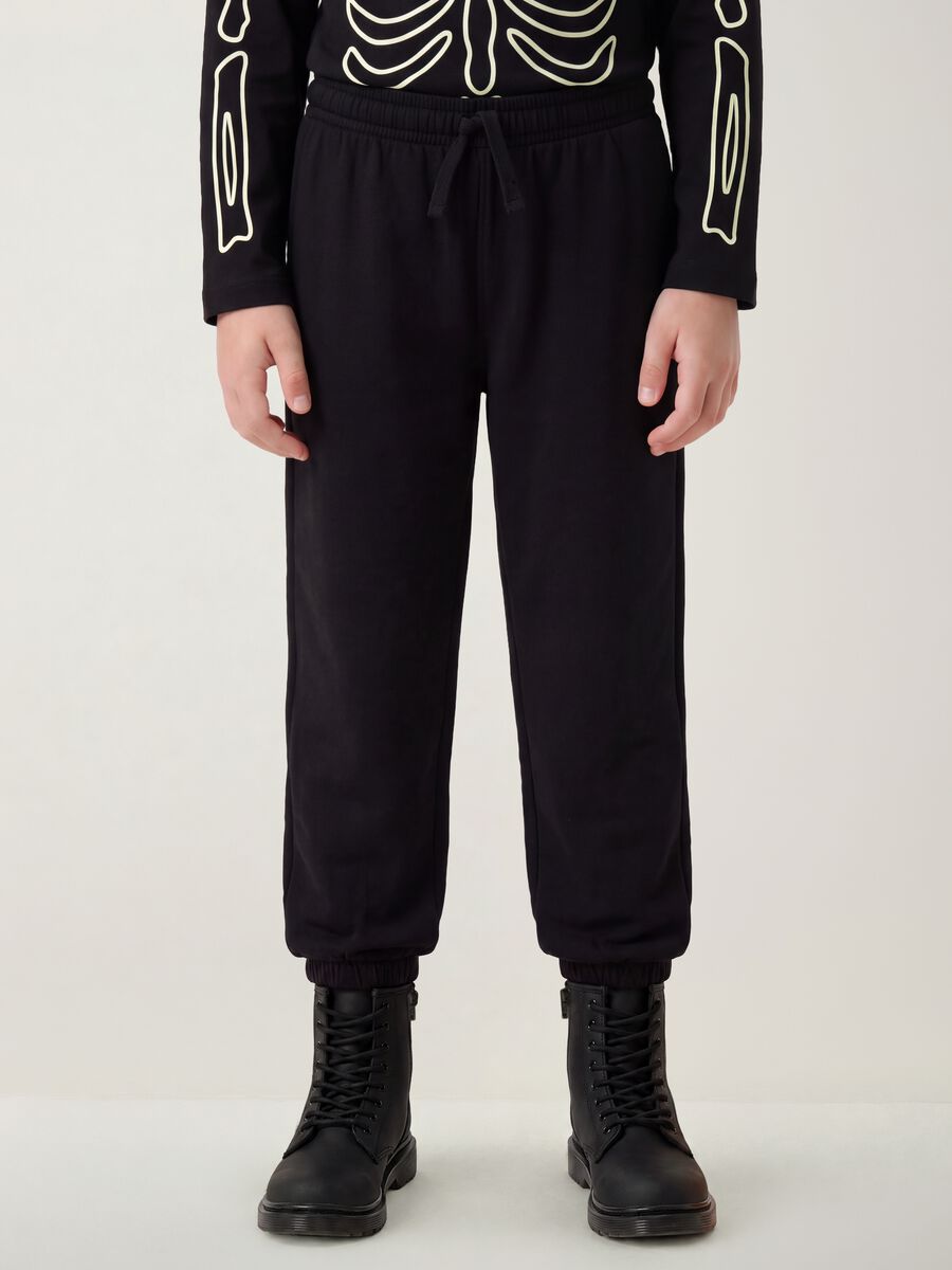 Black jogger trousers in pure organic cotton_2