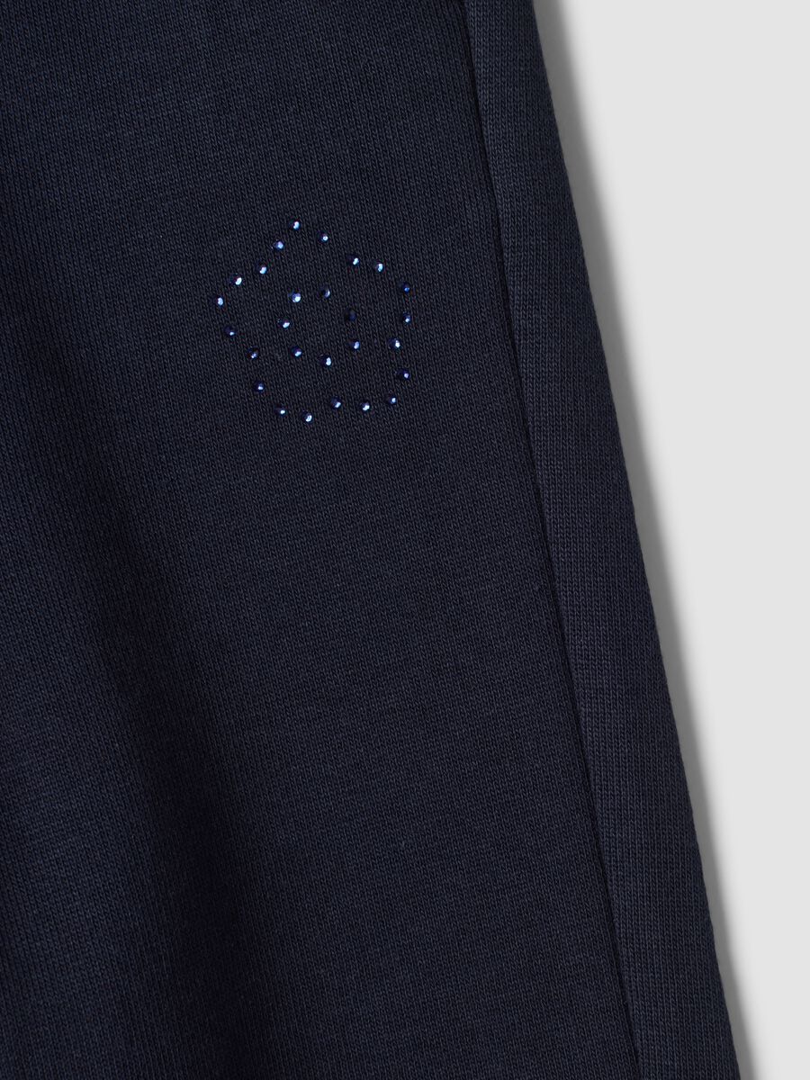 Blue pure cotton jogger trousers, regular fit_2