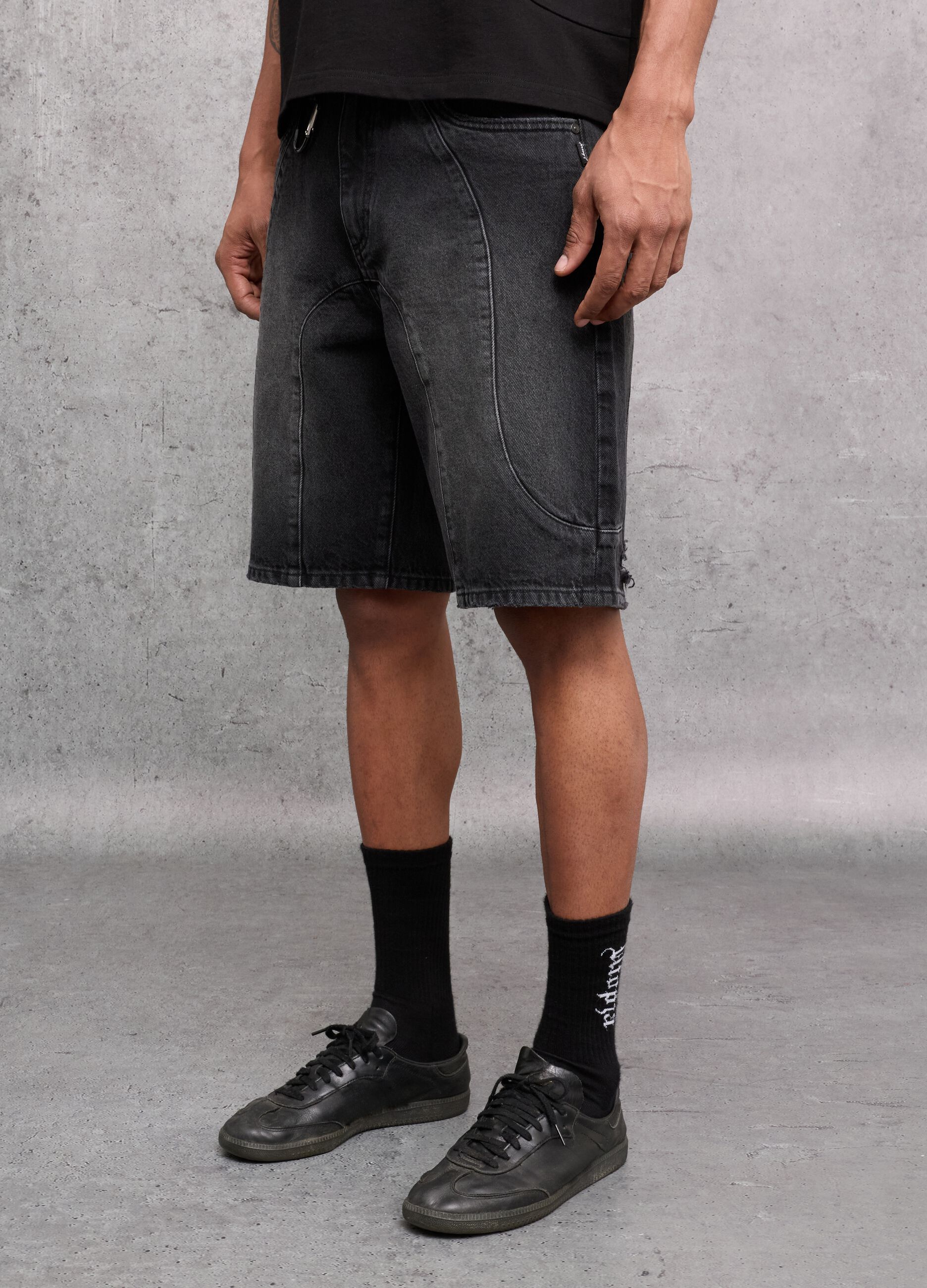 Black Denim Shorts