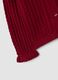 Red pure cotton openwork knit cardigan for baby girl_4