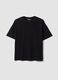 Black crew-neck T-shirt in stretch cotton-modal blend, regular fit_4