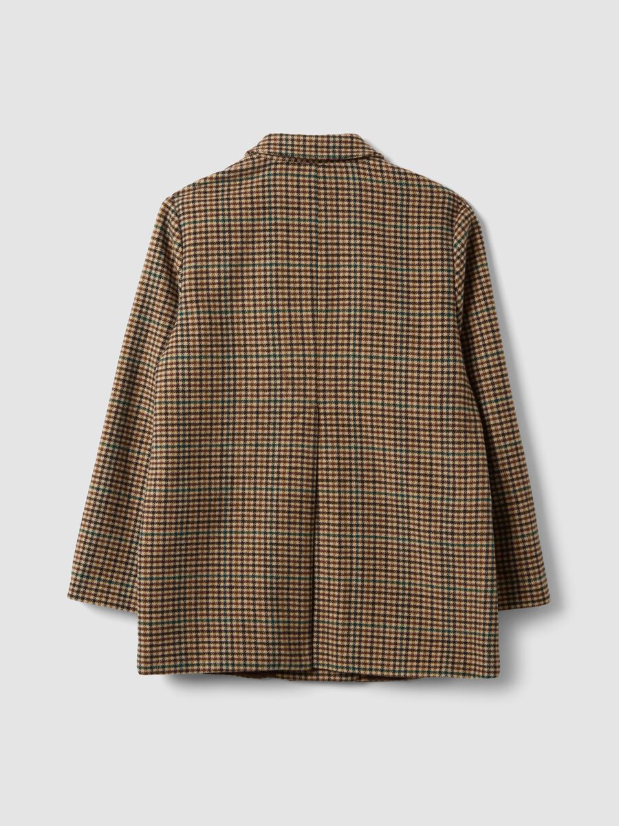 Brown checked wool-blend blazer_3