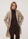 Camel regular-fit coat with lapels and buttons_0
