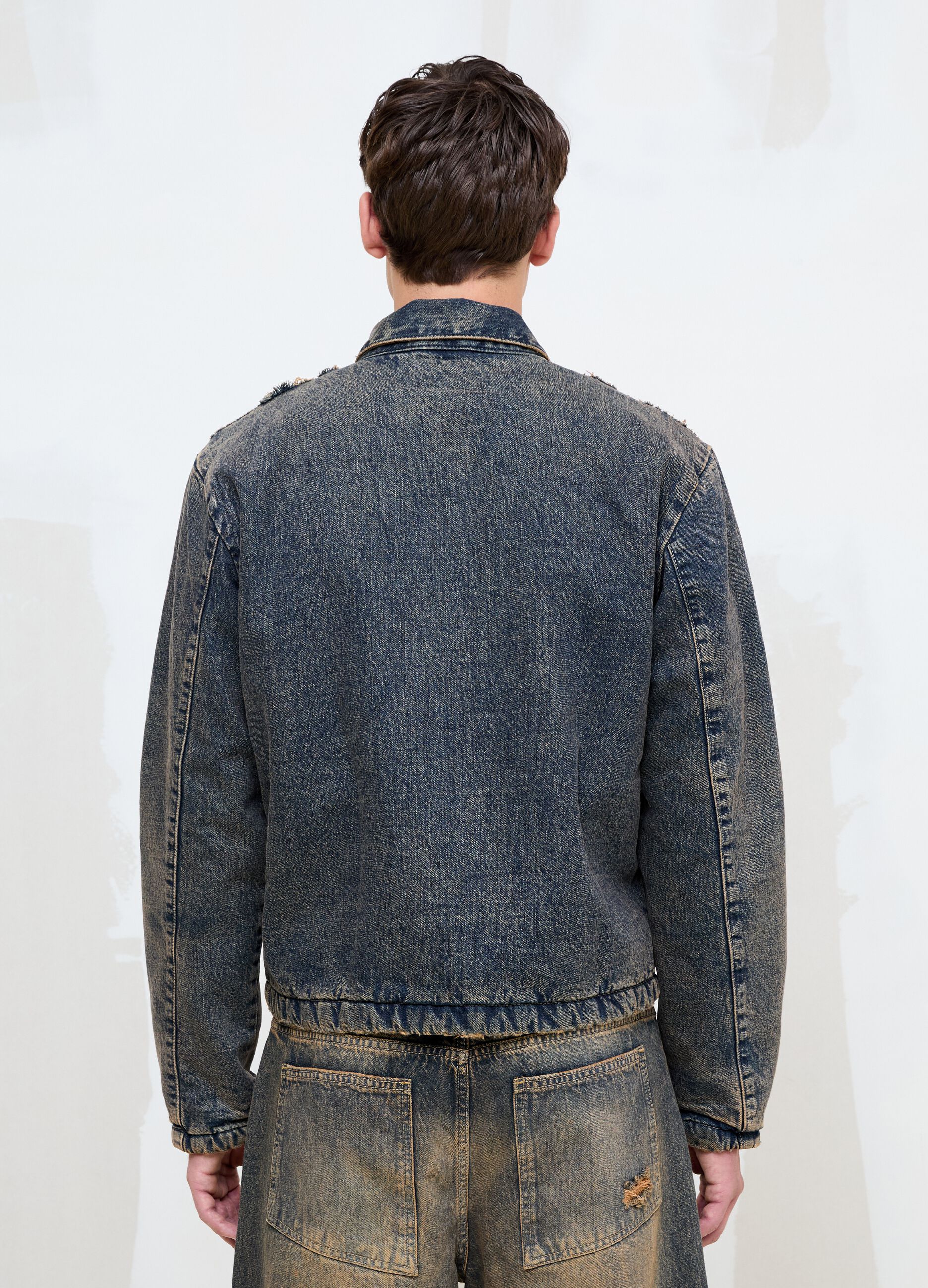 Denim Padded Jacket Vintage Dark Blue