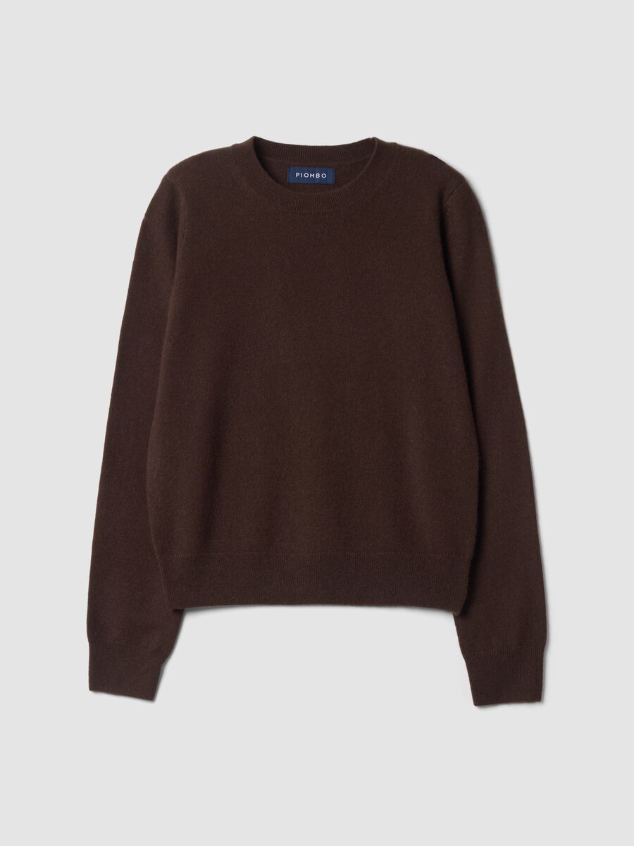 Brown pure cashmere crew-neck jumper_0