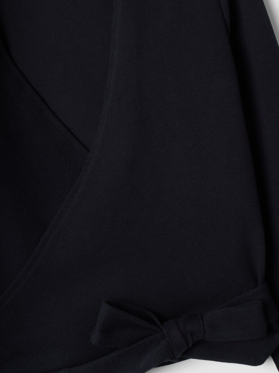 Black ribbed stretch-cotton wrap top ALTAVIA STUDIO_7