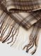 Beige checked scarf with fringes_2