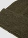 Khaki Brown Stretch-Fabric Beanie_1