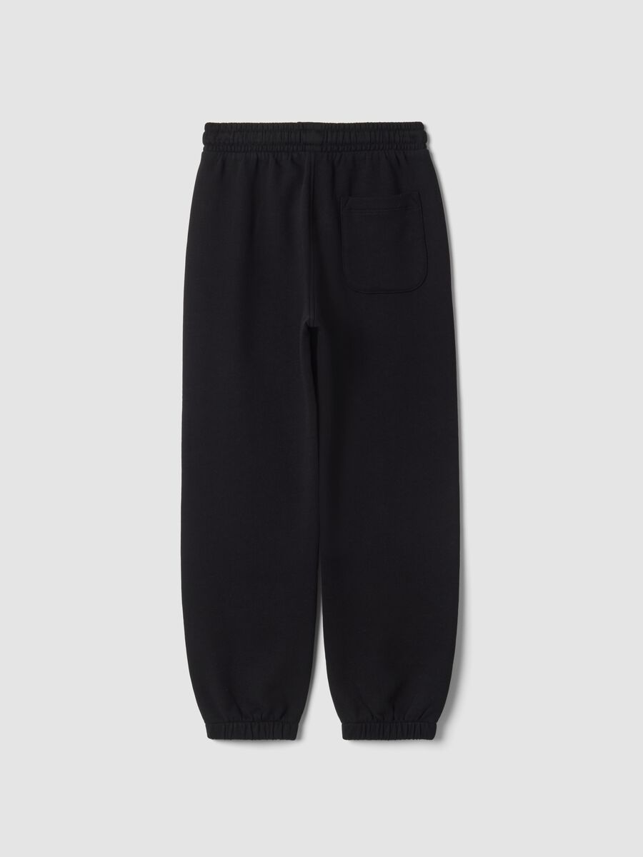 Black jogger trousers in pure organic cotton_1