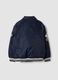 Giubbotto blu college con zip e stampa racing_2