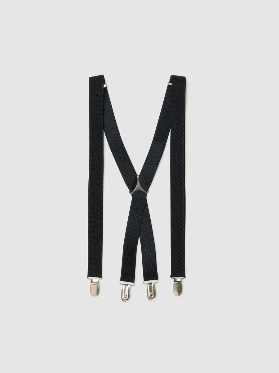 Black suspenders with adjustable closure_0