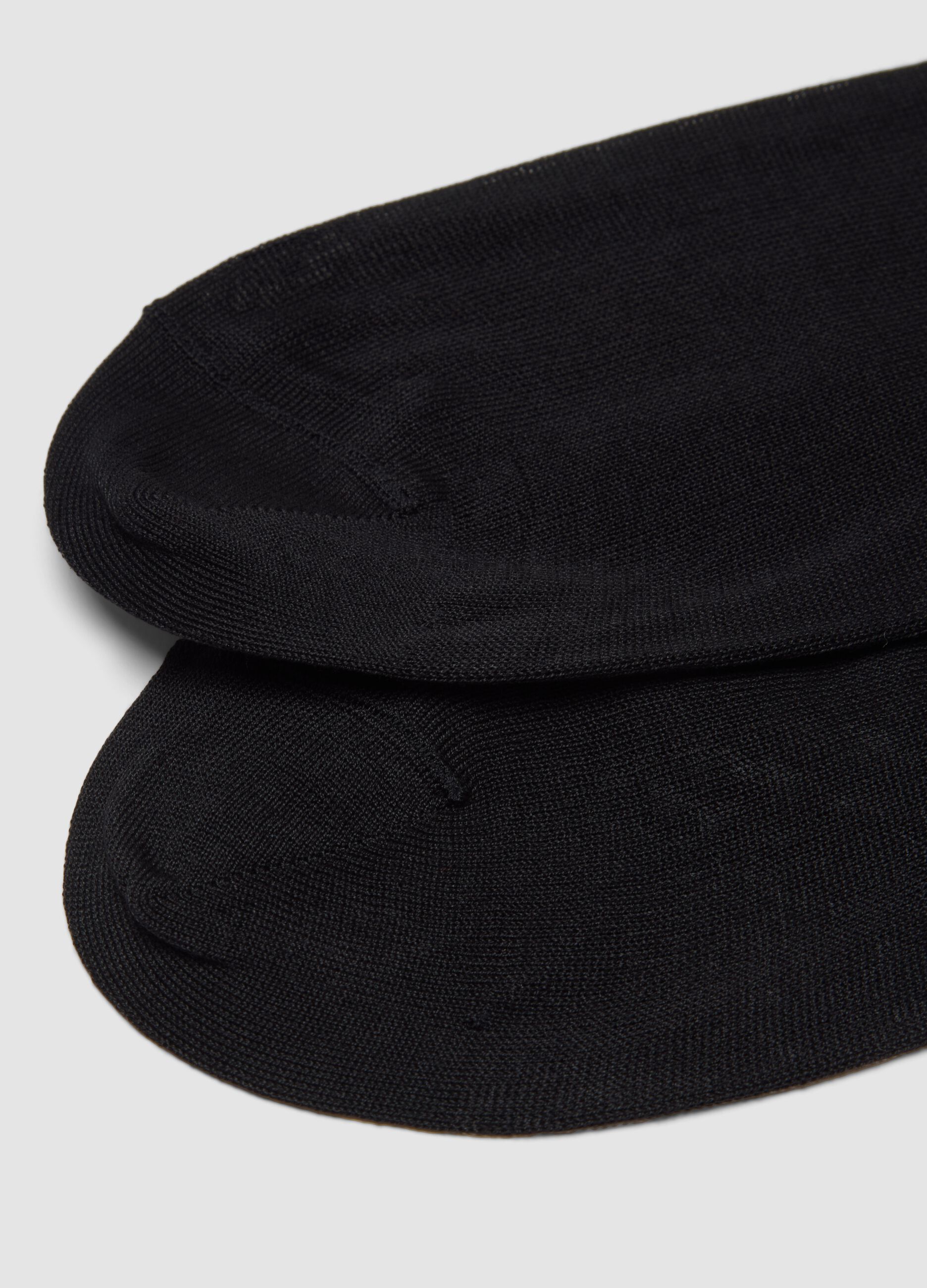 Black long socks in pure cotton