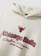 White cotton-blend hoodie with Chicago Bulls print_5