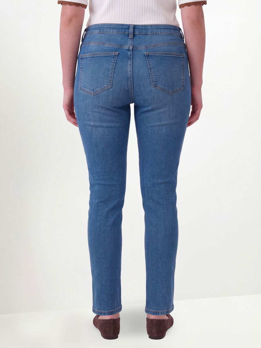 Blue denim slim-fit stretch cotton jeans_3