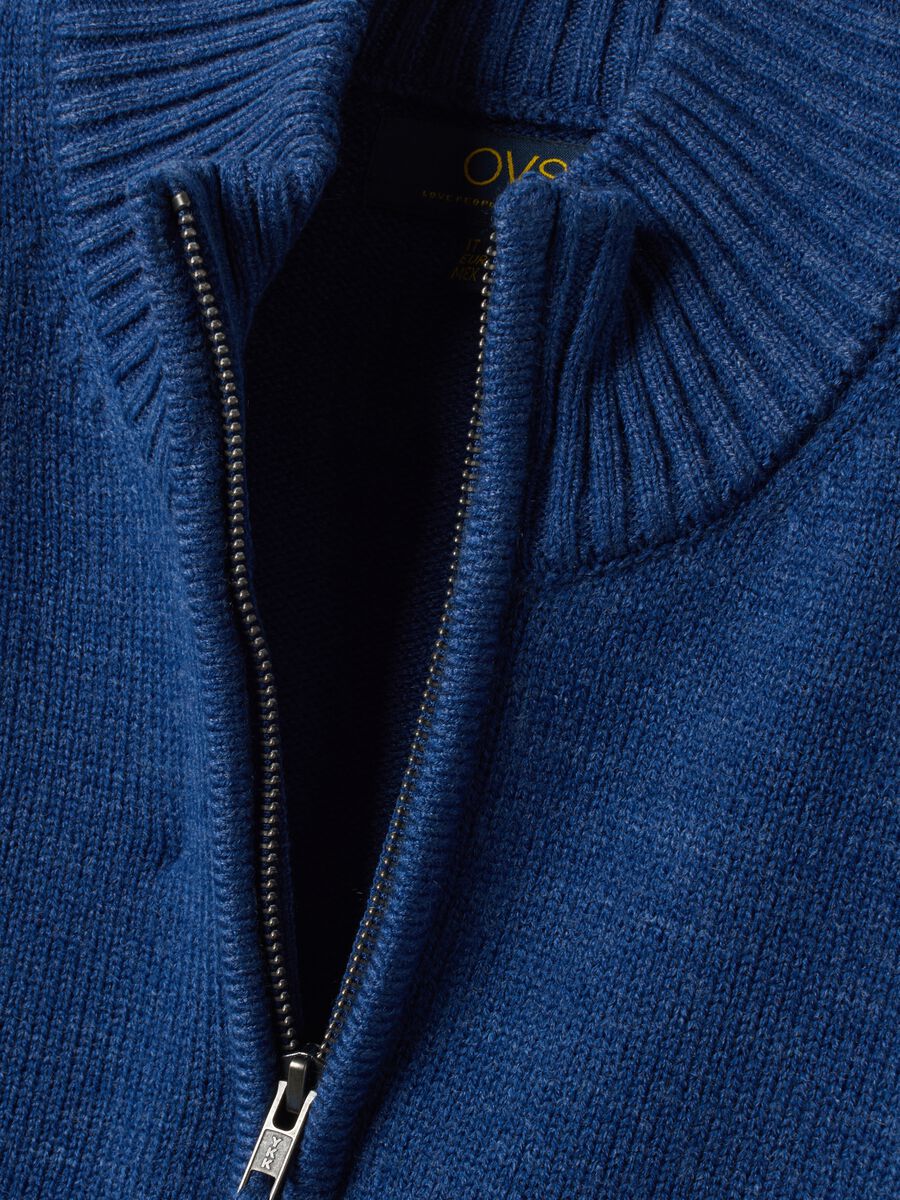 Blue half-zip neck jumper_1