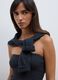 Top grigio in misto lana a fascia in maglia a coste_0