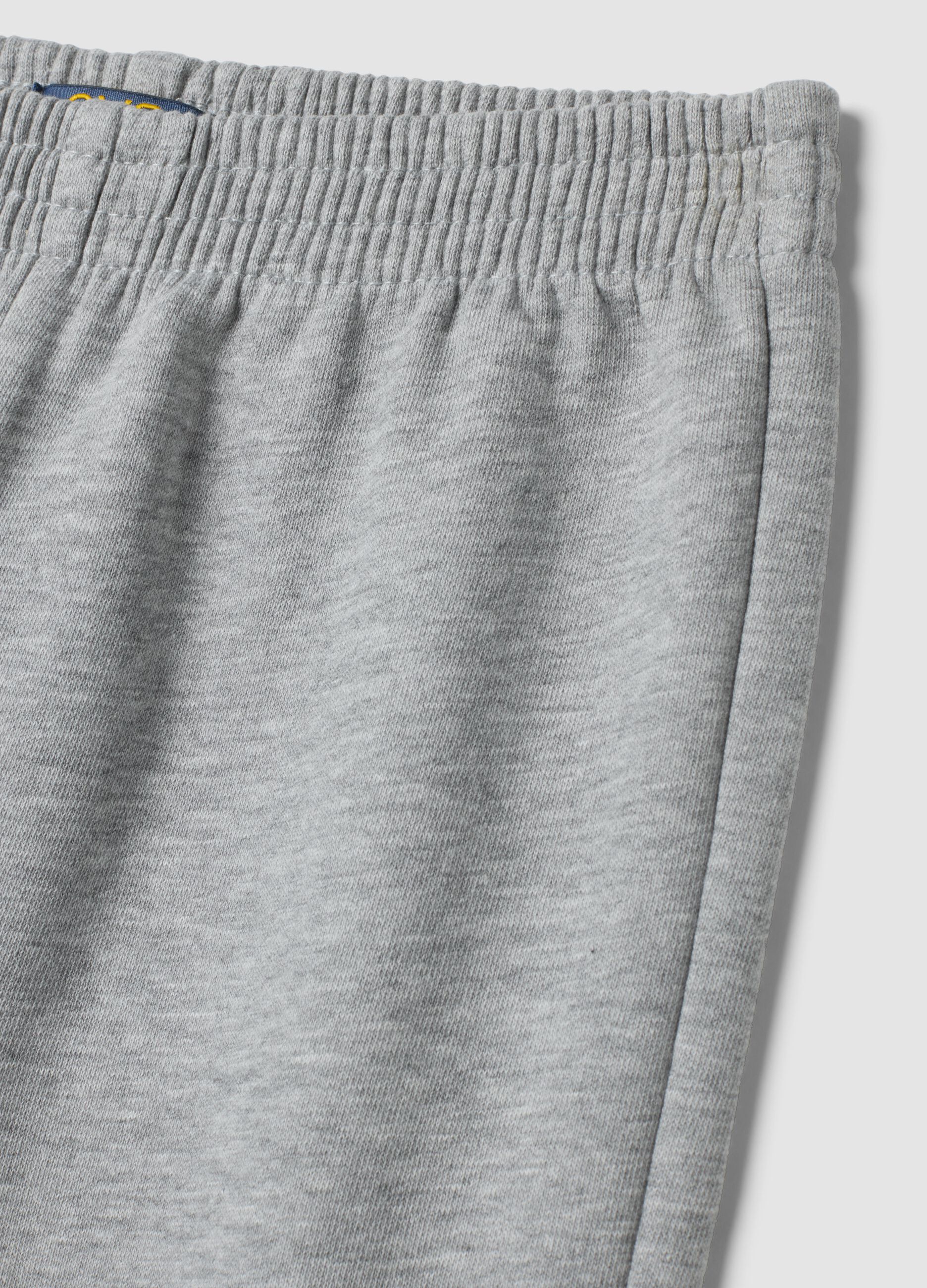 Pantaloni flare grigi in misto cotone e viscosa
