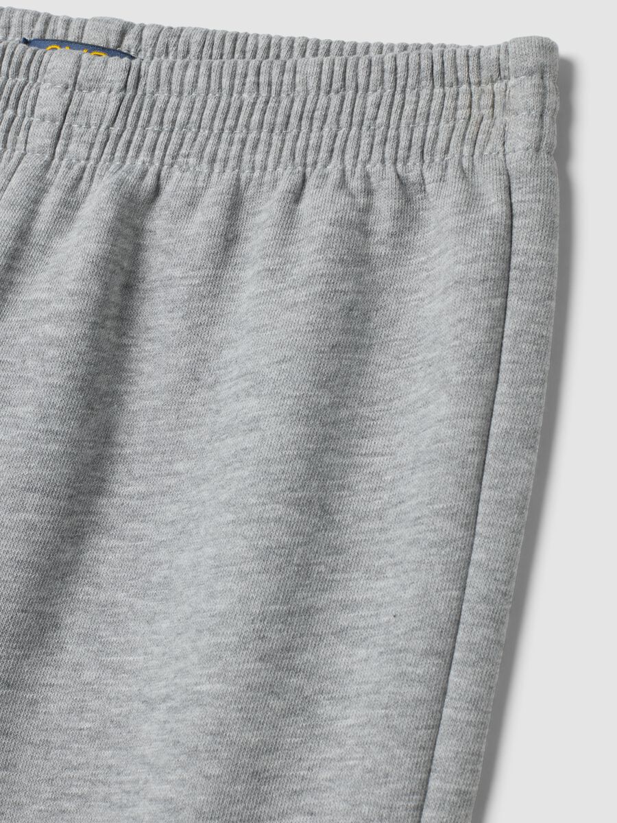 Grey flared trousers in cotton and viscose blend_2