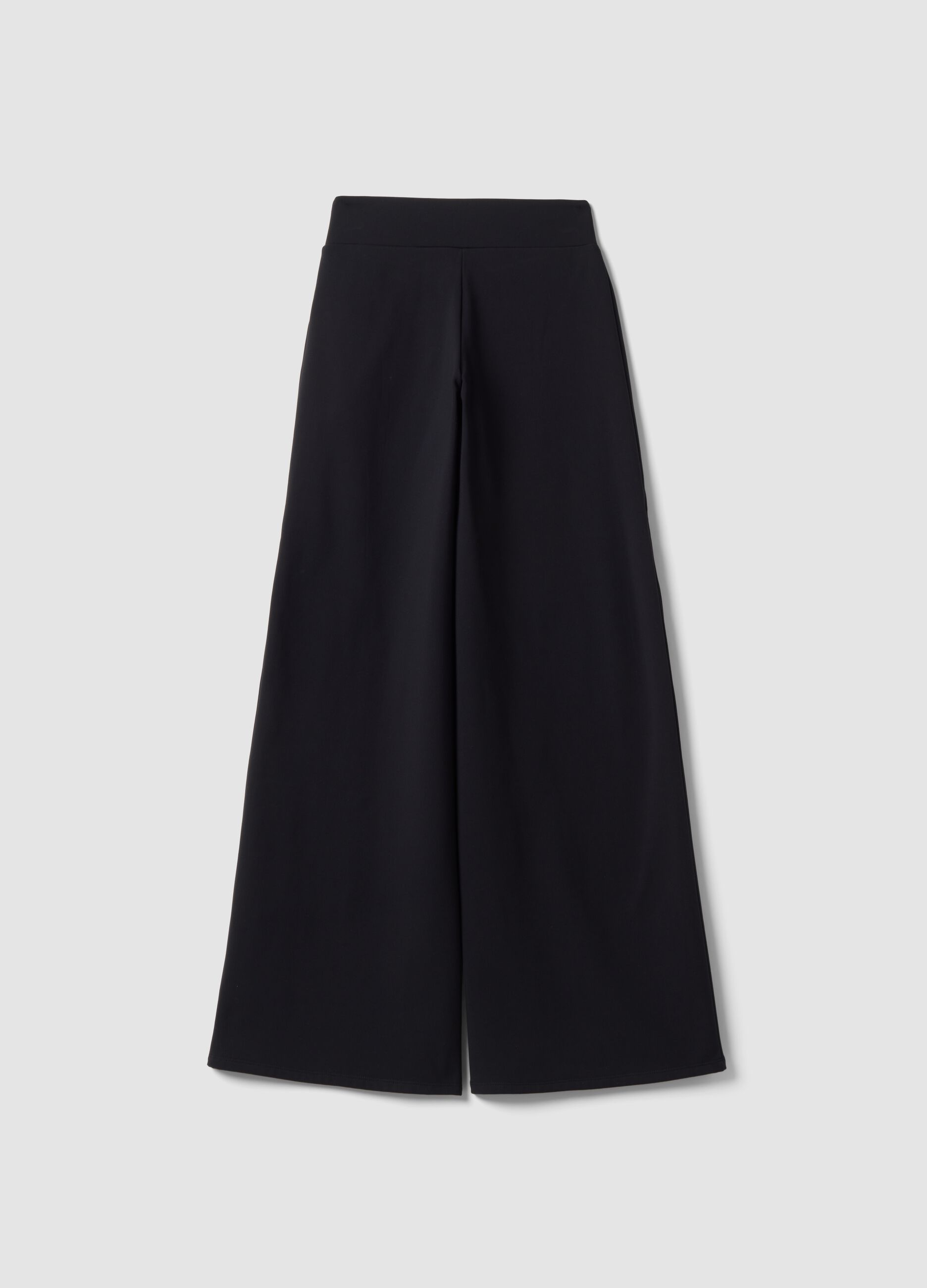 Black wide-leg stretch trousers ALTAVIA STUDIO