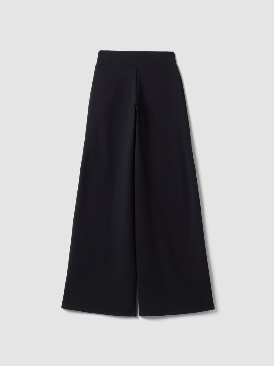 Black wide-leg stretch trousers ALTAVIA STUDIO_5