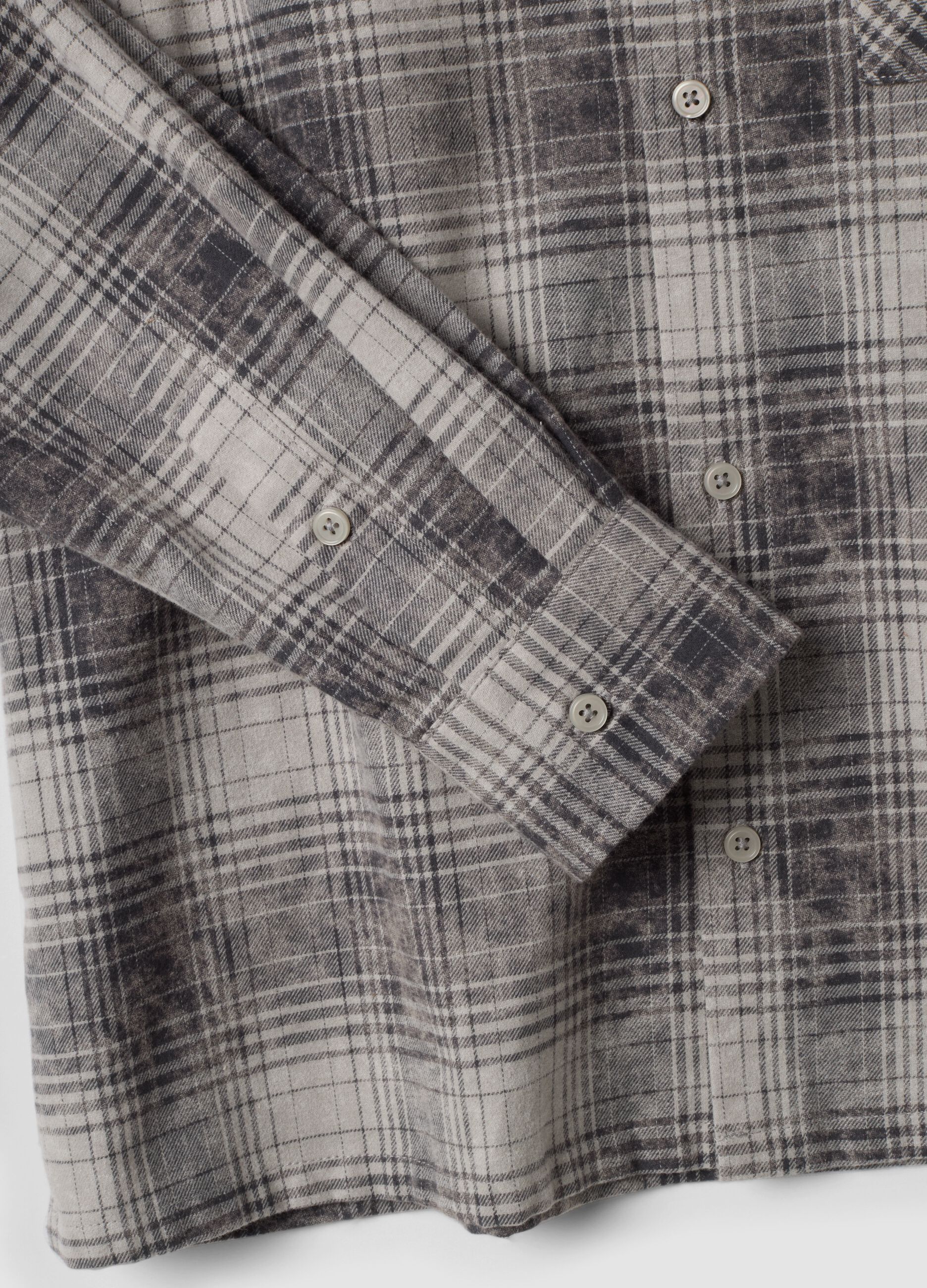 Camicia grigia a quadri in puro cotone